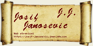 Josif Janošević vizit kartica